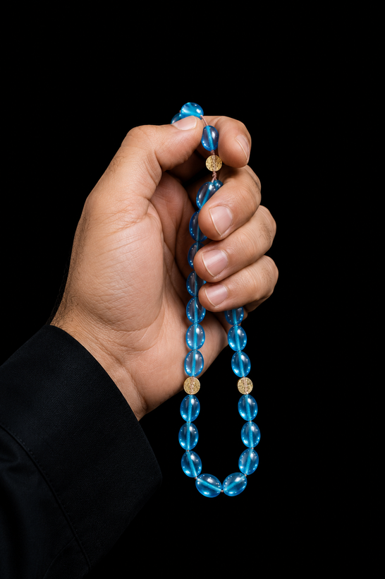تسبیح عقیق آبی